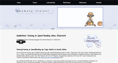 Desktop Screenshot of memory-trainer.at